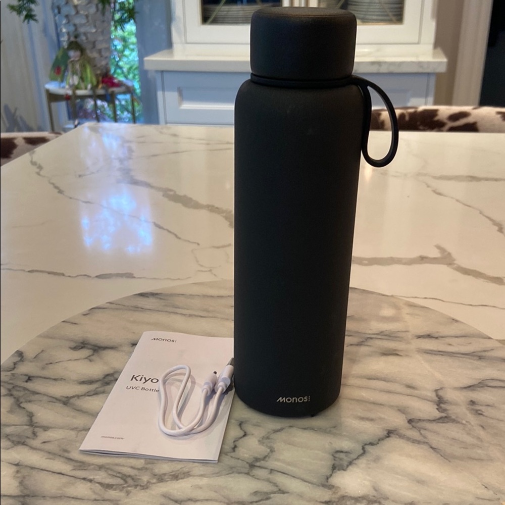 Monos Black Kiyo UVC Water Bottle. New never used.